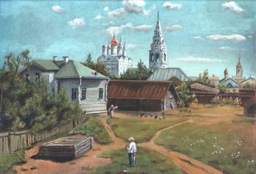 "Московский дворик" (по мотивам рисунка художника Поленова В.Д.)